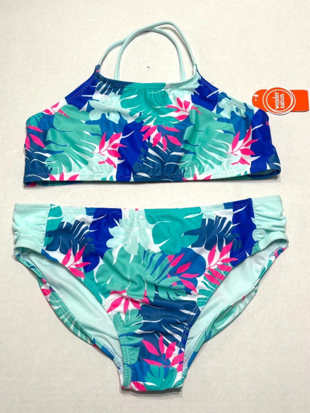 NWT Wonder Nation Girls Floral 2-Piece Swimsuit
